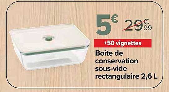 Boite de conservation sous-vide rectangulaire 2,6 L