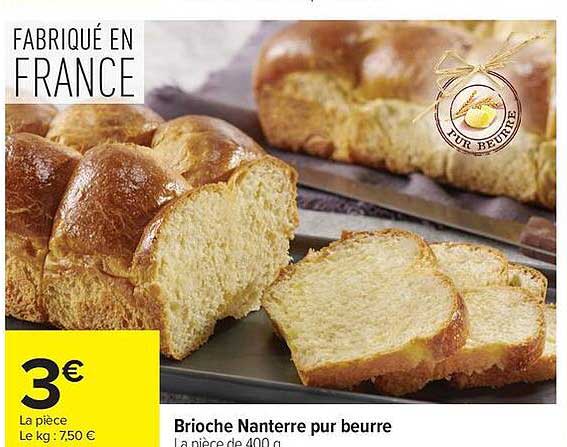 Brioche Nanterre pur beurre
