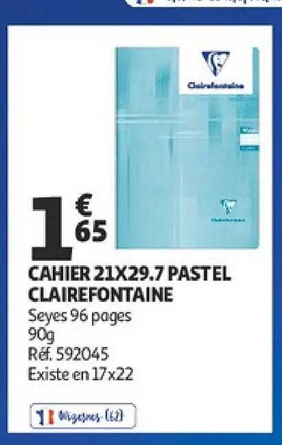 Cahier 21X29.7 Pastel Clairefontaine