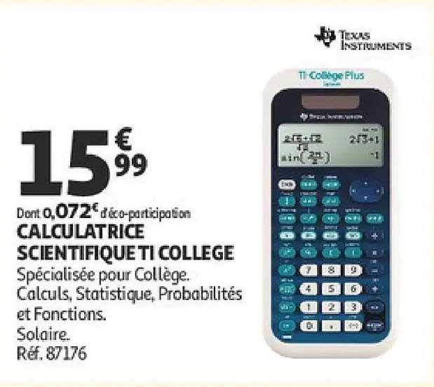 CALCULATRICE SCIENTIFIQUE TI COLLEGE