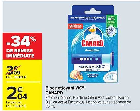CANARD Bloc nettoyant WC