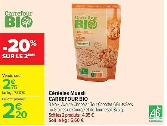 Carrefour BIO Céréales Muesli