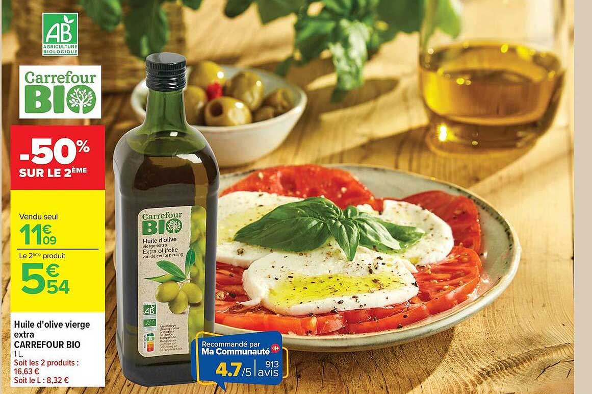 Carrefour Bio Huile d'olive vierge extra