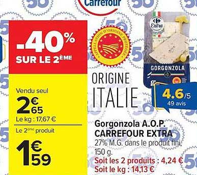 CARREFOUR EXTRA Gorgonzola A.O.P