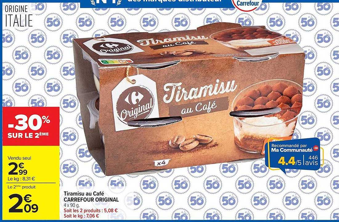 Carrefour Original Tiramisu au Café