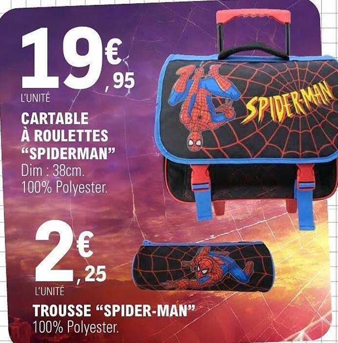 Cartable à roulettes "Spiderman