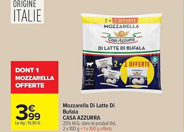 Casa Azzurra Mozzarella Di Latte Di Bufala