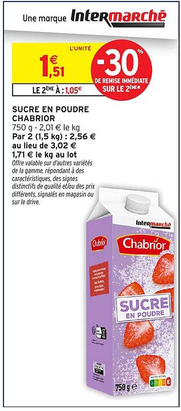 Chabrior Sucre en poudre