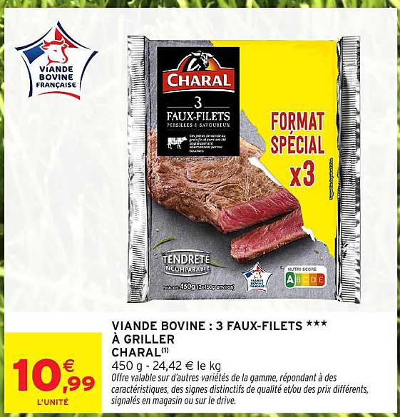 CHARAL 3 FAUX-FILETS