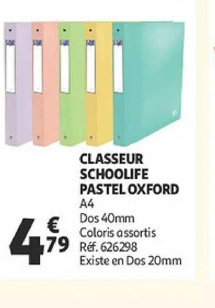 CLASSEUR SCHOOLIFE PASTEL OXFORD
