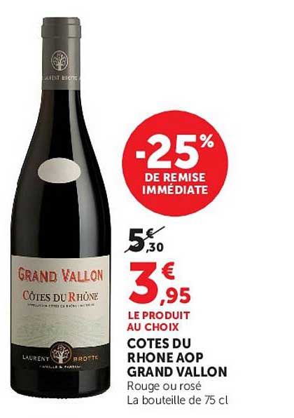 COTES DU RHONE AOP GRAND VALLON