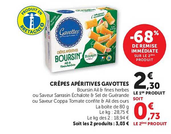 Crêpes apéritives Gavottes