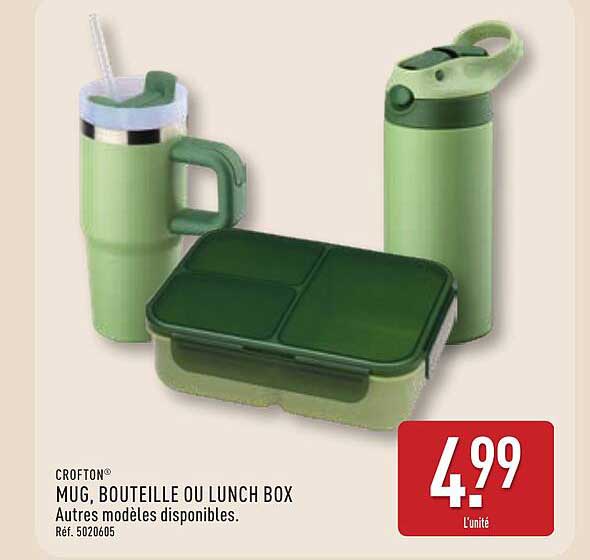 CROFTON MUG, BOUTEILLE OU LUNCH BOX