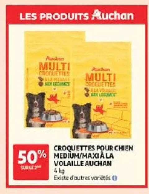 Croquettes pour chien Medium/Maxi à la volaille Auchan