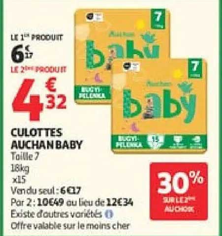 Culottes Auchan Baby