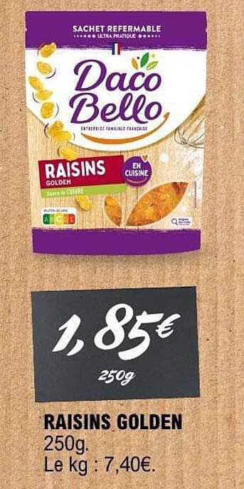 Daco Bello RAISINS GOLDEN