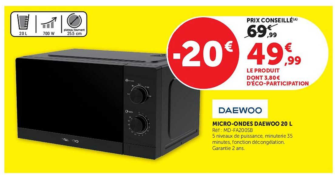 DAEWOO MICRO-ONDES DAEWOO 20 L