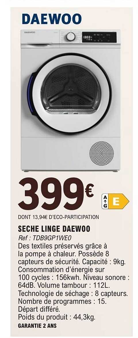 DAEWOO SECHE LINGE