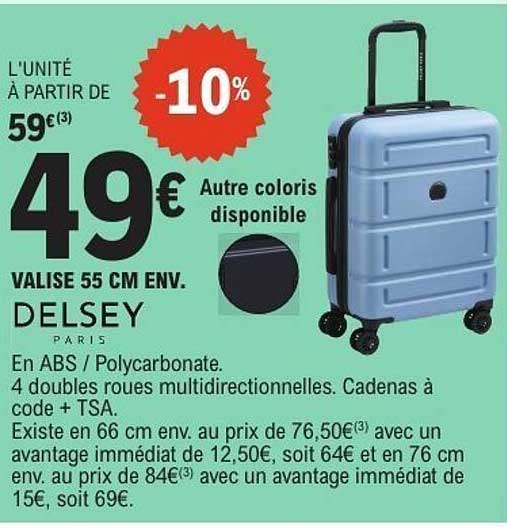 DELSEY PARIS VALISE 55 CM ENV