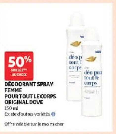 DÉODORANT SPRAY FEMME POUR TOUT LE CORPS ORIGINAL DOVE