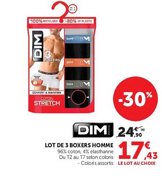 DIM Boxers Homme
