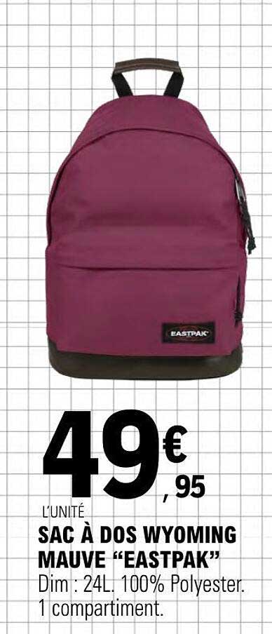 EASTPAK SAC À DOS WYOMING MAUVE