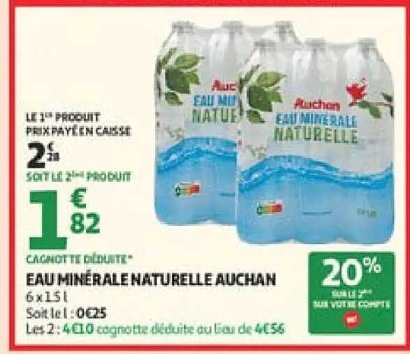 Eau minérale naturelle Auchan