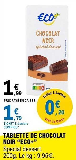 ECO+ Chocolat Noir