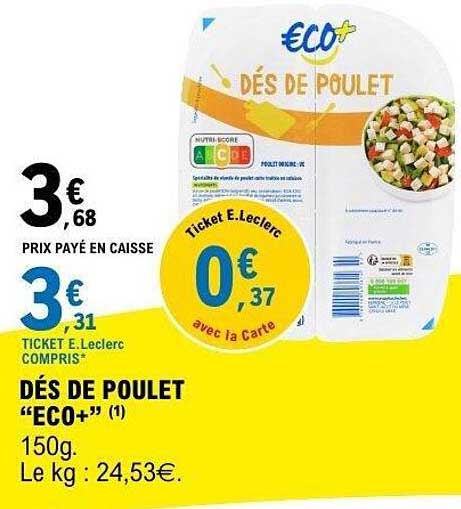 Eco+ Dés de poulet