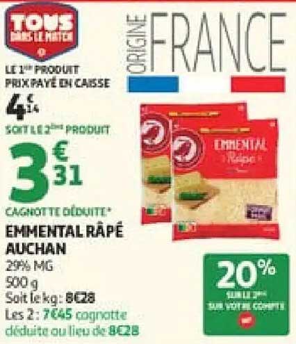 Emmental râpé Auchan