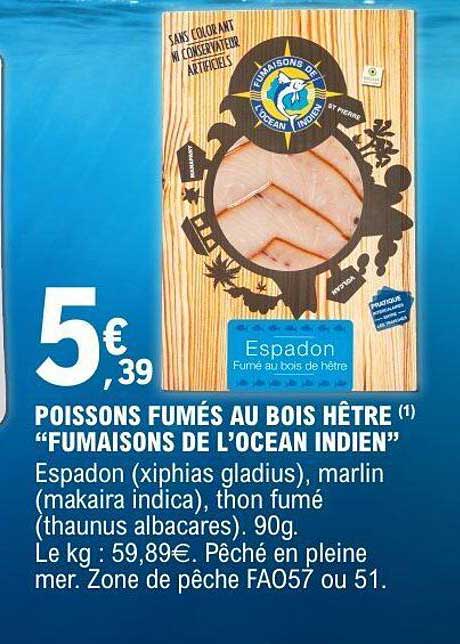 Espadon Fumé au bois de hêtre