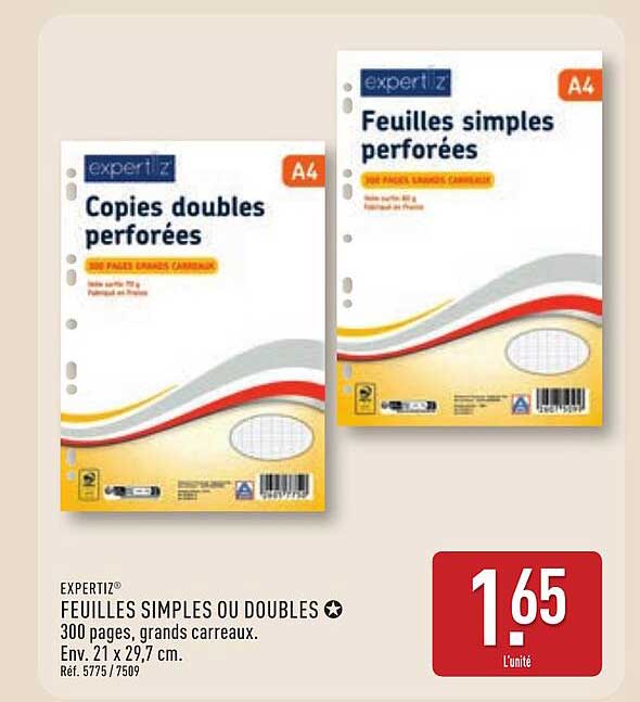 EXPERTIZ Feuilles simples ou doubles