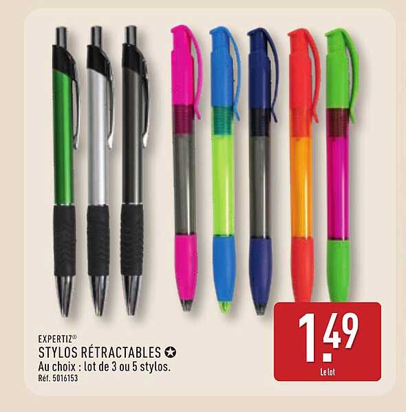 EXPERTIZ STYLOS RÉTRACTABLES