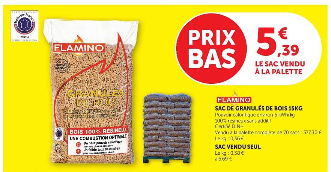 FLAMINO GRANULÉS DE BOIS