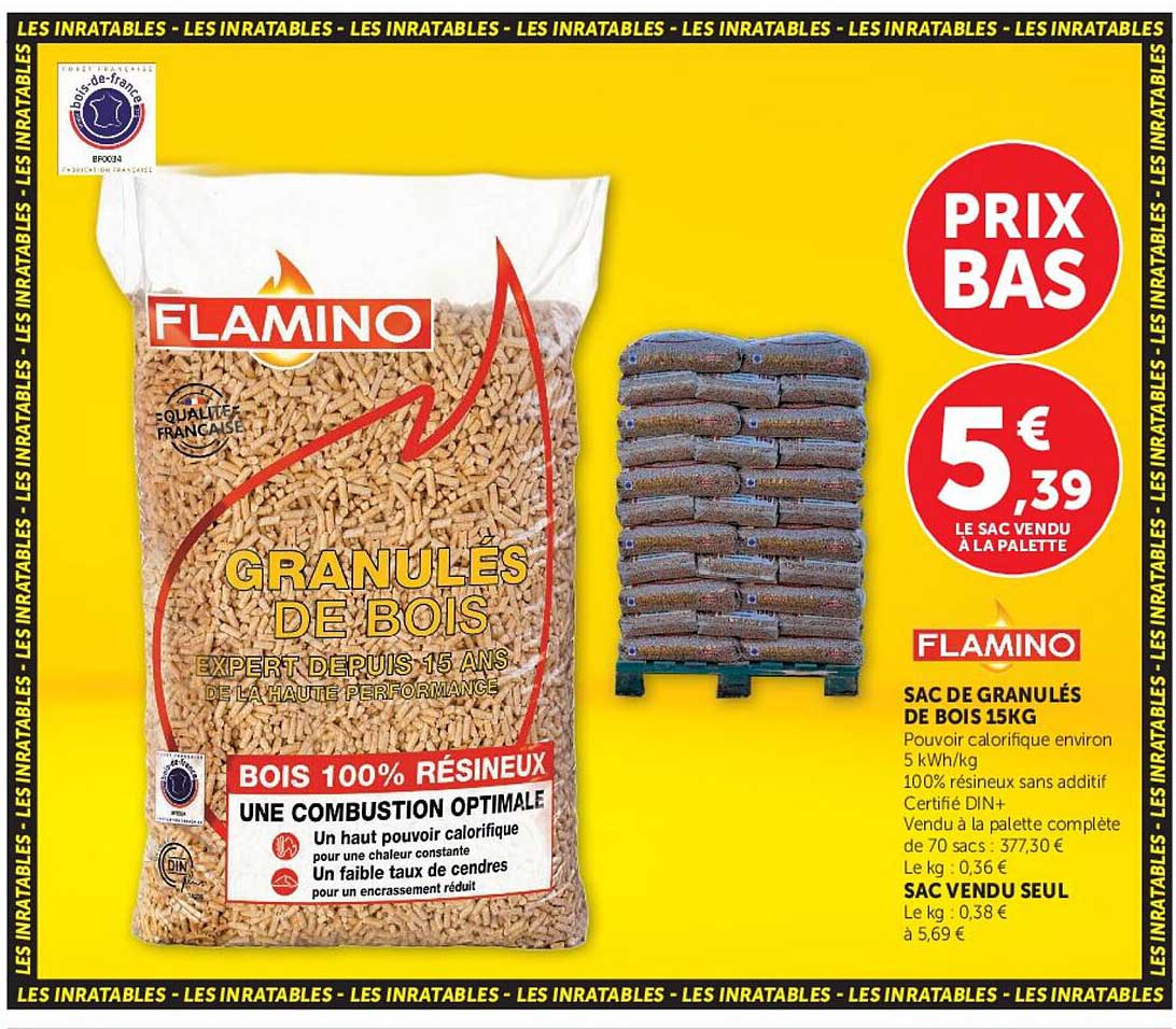 FLAMINO GRANULÉS DE BOIS