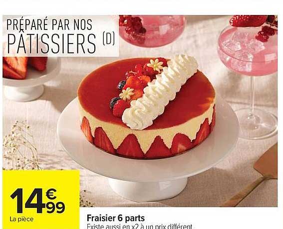 Fraisier 6 parts