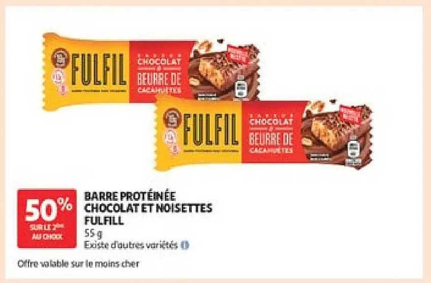 FULFIL Barre protéinée CHOCOLAT ET NOISETTES