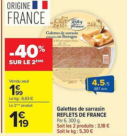 Galettes de sarrasin REFLETS DE FRANCE