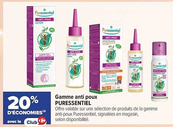Gamme anti poux PURESSENTIEL