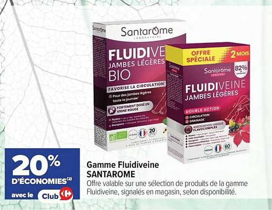 Gamme Fluidiveine SANTAROME