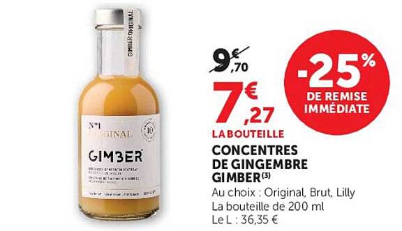 GIMBER Concentrés de gingembre