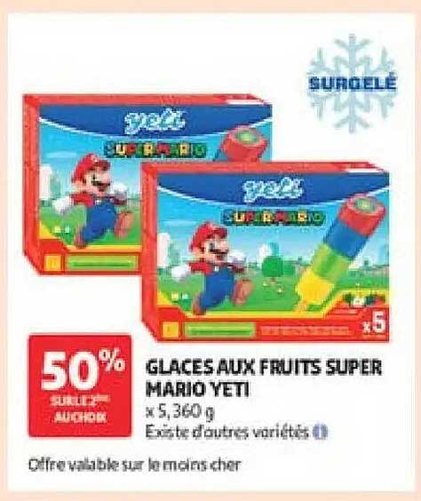 Glaces aux fruits Super Mario Yeti