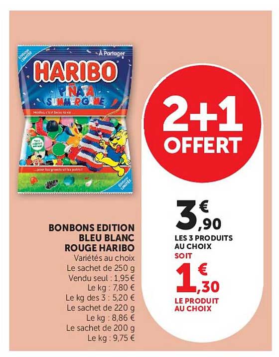HARIBO BONBONS EDITION BLEU BLANC ROUGE