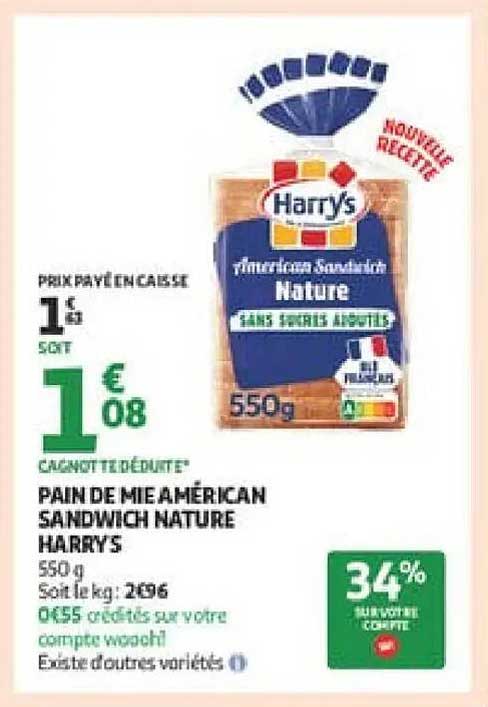 Harry's Pain de mie américain sandwich nature