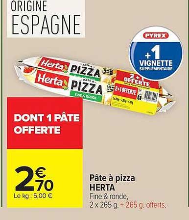 Herta Pâte à pizza