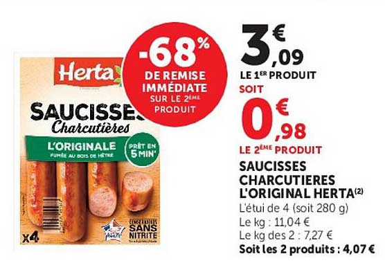 Herta Saucisses Charcutières
