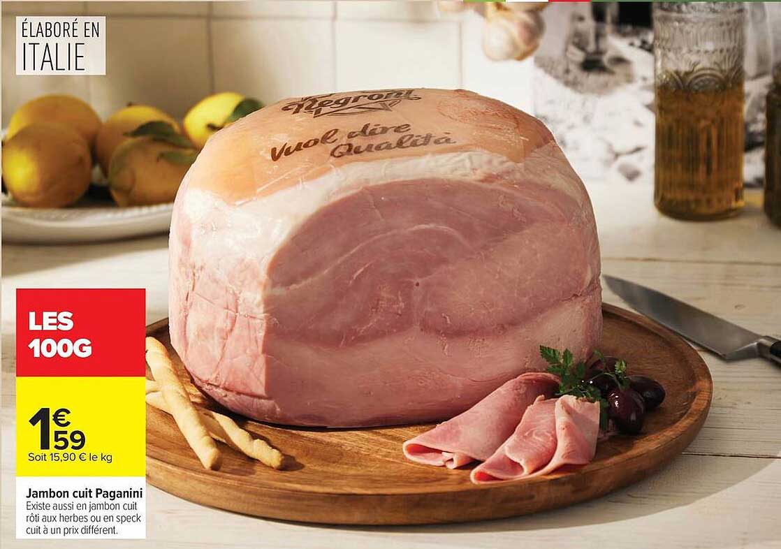Jambon cuit Paganini