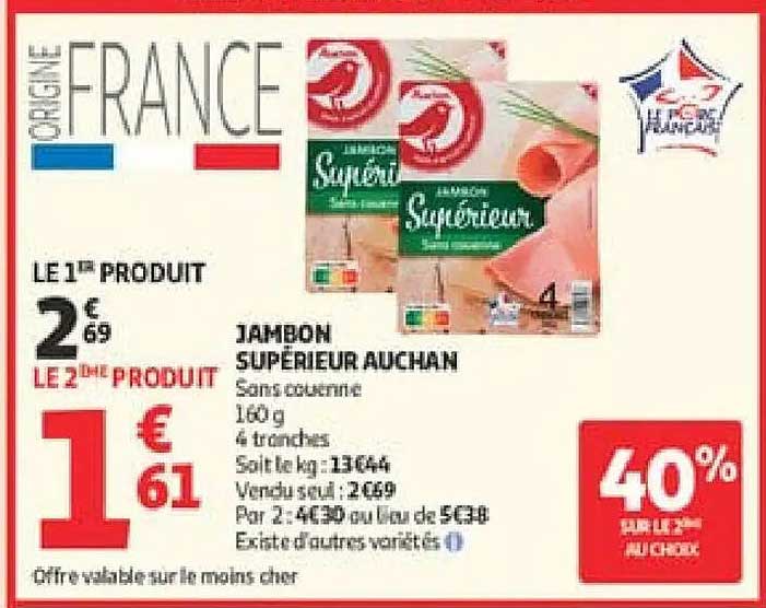 Jambon Supérieur Auchan