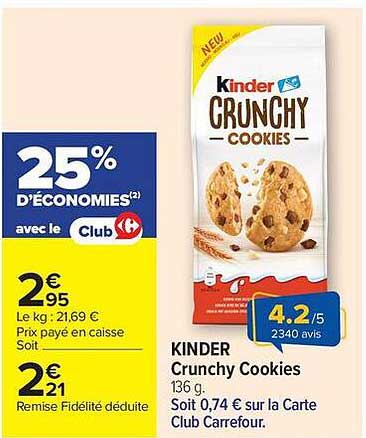 Kinder Crunchy Cookies