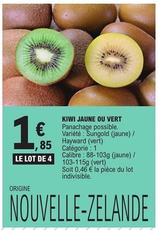 KIWI JAUNE OU VERT
